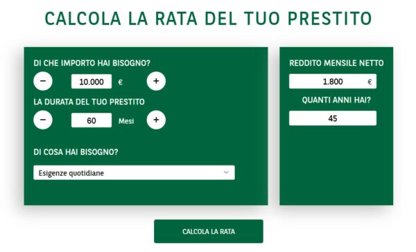 tool calcola rata bnl