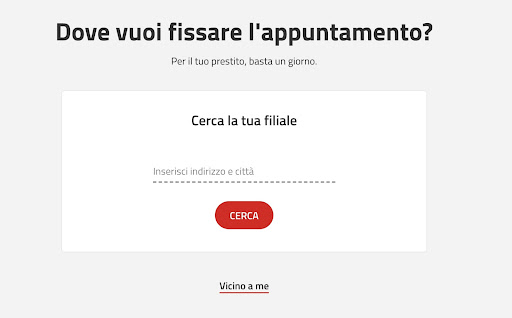 form per fissare appuntamento in filiale