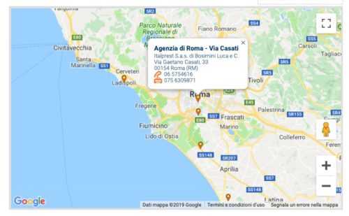 mappa agenzie filiali prestitalia zona roma