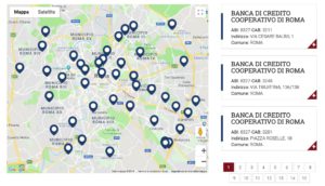 mappa filiali bcc roma