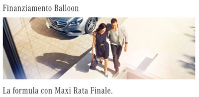 finanziamento balloon mercedes benz