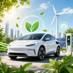 auto elettrica bianca in carica