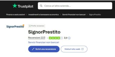 valutazione di signorprestito su trustpilot