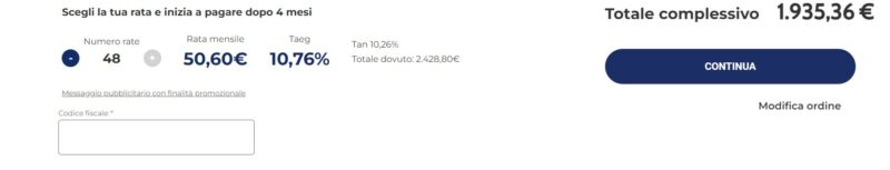mondo convenienza richiesta finanziamento