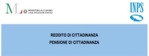 sito ministero - schermata pensione di cittadinanza