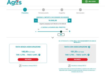 schermata preventivo agos