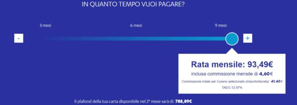 simulazione rata easy shopping