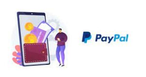 scritta paypal con disegno di oggetti da acquistare