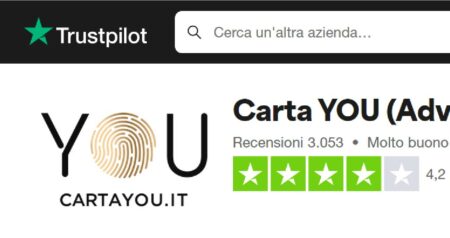 carta you valutazione trustpilot